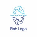 Fish abstract icon design logo Royalty Free Stock Photo